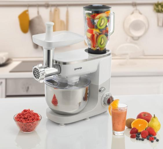 Gorenje MMC1005W matberedare 1000 W 4,8 l Grå, Rostfritt stål, Vit