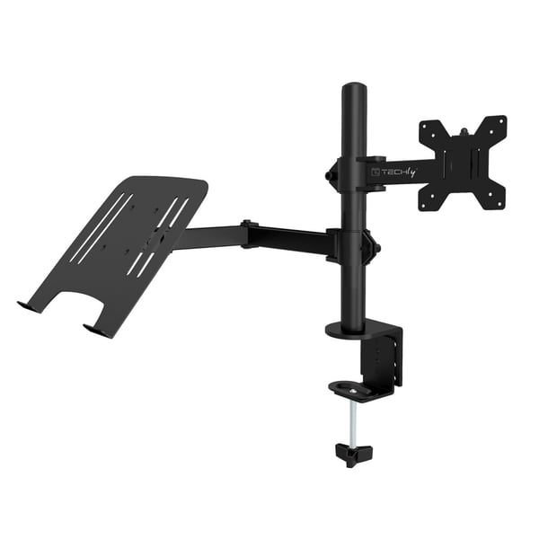 Techly ICA-LCD 174NB skærmbeslag og -stativer 81,3 cm (32") Skrivebord Sort