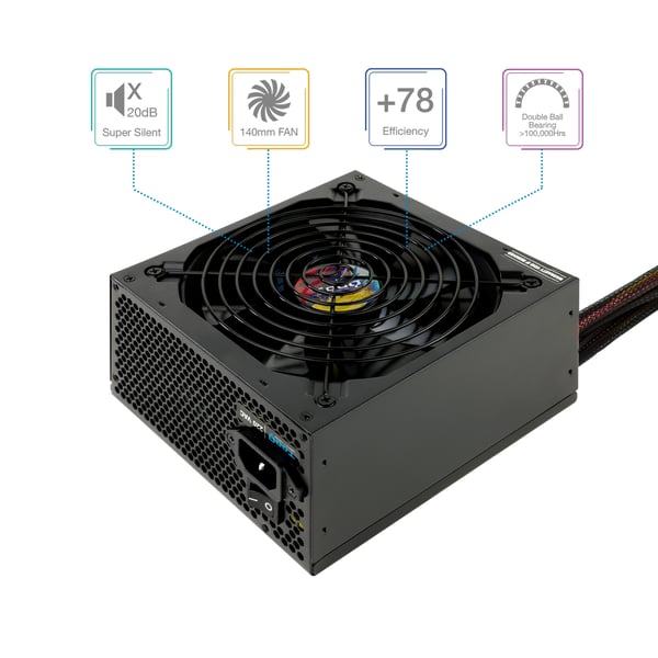 TooQ TQAPOLO-750SP strömförsörjningsenheter 750 W 20+4 pin ATX ATX Svart