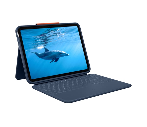 Logitech Rugged Combo 4 AZERTY Fransk Smart Connector Blå