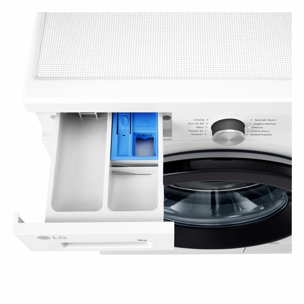 LG F4NX1008NWK vaskemaskine Front-læsning 8 kg 1400 rpm Hvid