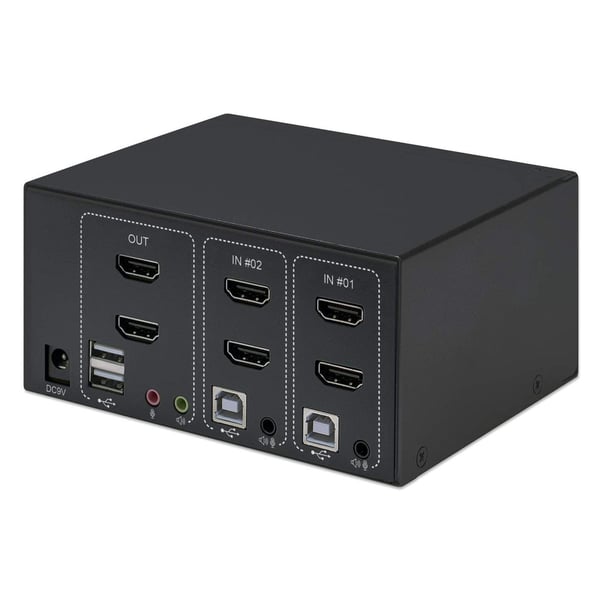 Manhattan 153522 KVM-switchar Svart