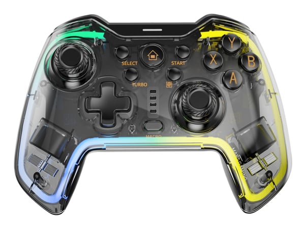 Mars Gaming MGP-BT2 Sort, Transparent Bluetooth/USB Gamepad Analog/digital Android, Nintendo Switch, Nintendo Switch 2, Nintendo Switch Lite, Nintendo Switch OLED, PlayStation 4, Playstation 3