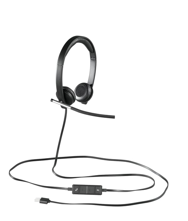Logitech H650E Kuulokkeet Langallinen Pääpanta Toimisto/puhelukeskus USB A-tyyppi Musta, Hopea