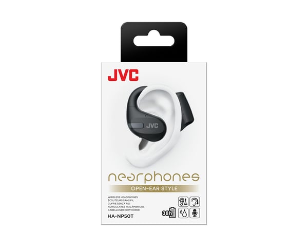 JVC HA-NP50T Headset True Wireless Stereo (TWS) Ørekrog, I ørerne Opkald/musik Bluetooth Sort