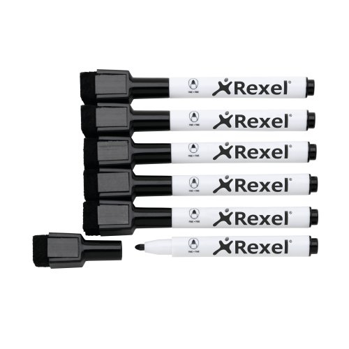Rexel 2104184 märkpennor 6 styck Svart