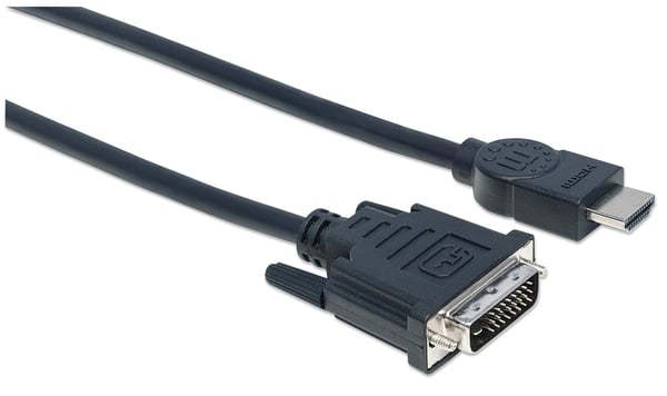 Manhattan 372510 videokabeladapter 3 m HDMI Typ A (standard) DVI-D Svart