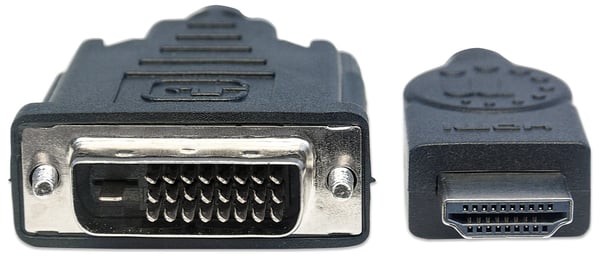 Manhattan 372510 videokabeladapter 3 m HDMI Typ A (standard) DVI-D Svart