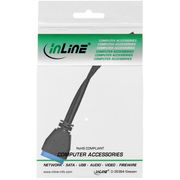 InLine 33449M USB-kabel 0,3 m Sort