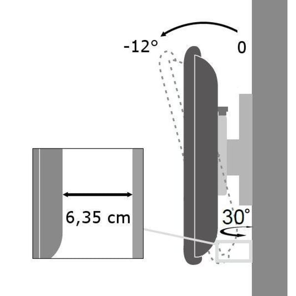 Techly ICA-LCD 2900B tv-beslag 94 cm (37") Sort