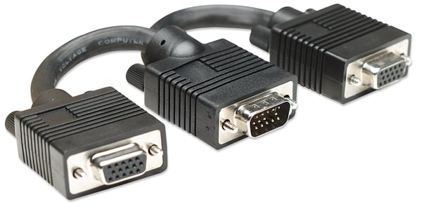 Manhattan 304559 VGA-kabel 0,015 m VGA (D-Sub) 2 x VGA (D-Sub) Svart