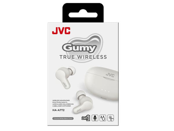 JVC HA-A7T2 Headset True Wireless Stereo (TWS) I öra Samtal/musik Micro-USB Bluetooth Vit