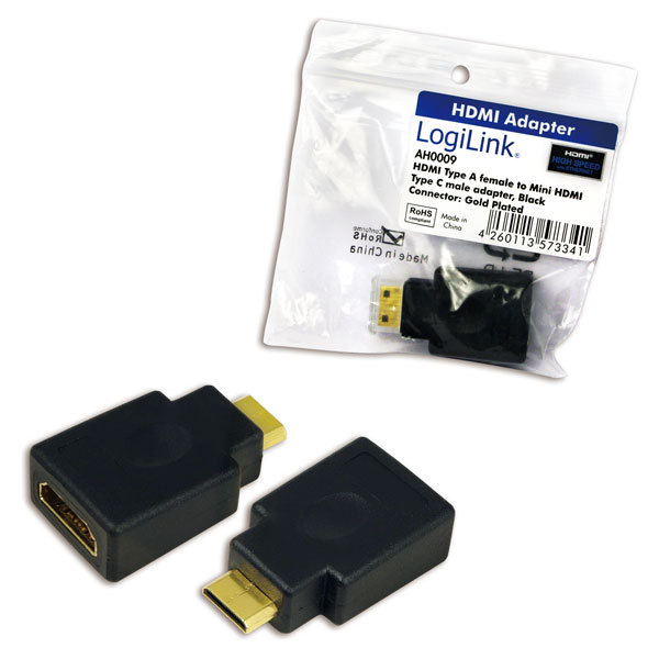 LogiLink AH0009 kabel kønsskifter HDMI C HDMI A Sort