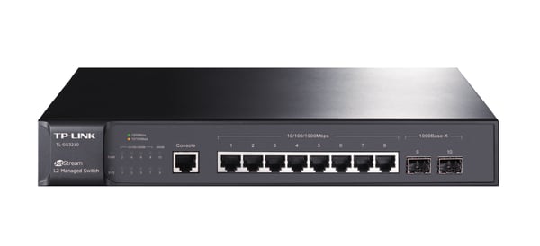 TP-Link TL-SG3210 hanterad L2 Gigabit Ethernet (10/100/1000) 1U Svart