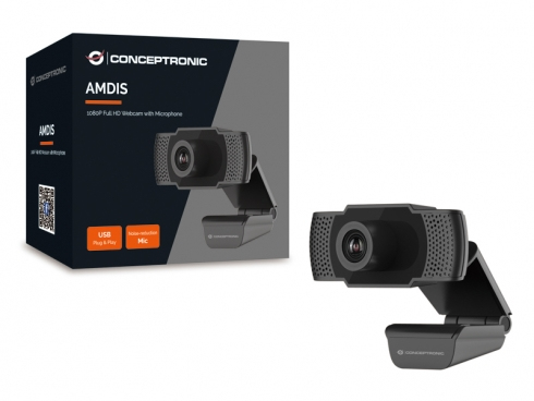Conceptronic AMDIS01B webcam 2 MP 1920 x 1080 pixel USB 2.0 Sort