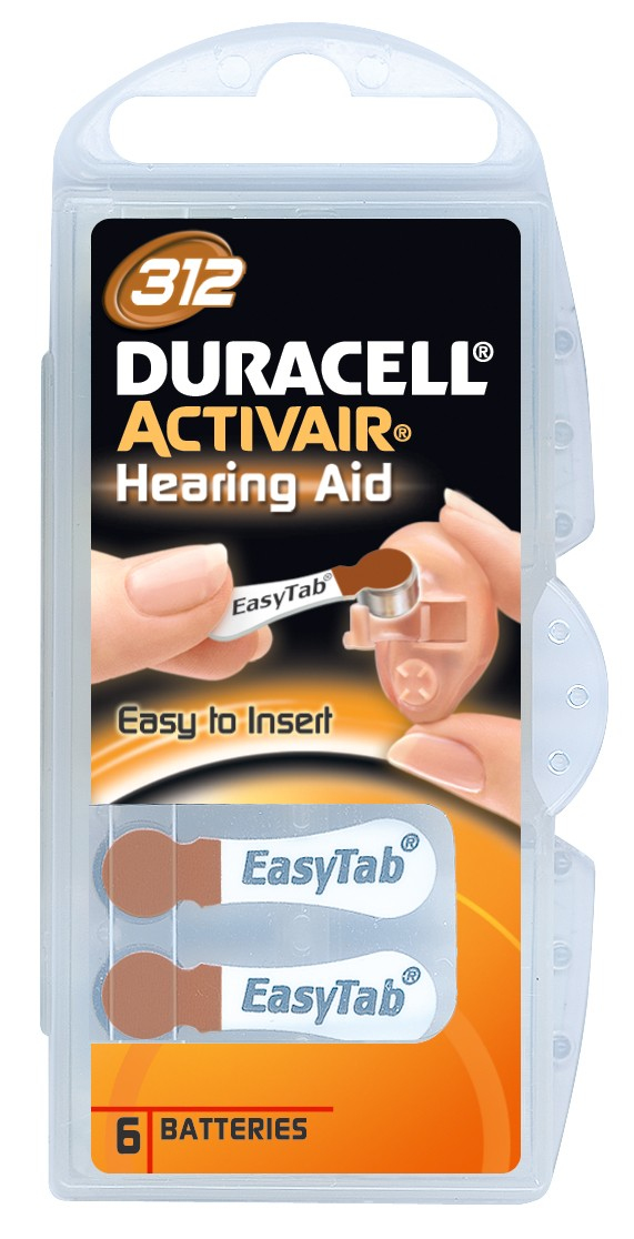 Duracell 312 husholdningsbatteri Engangsbatteri Zink-luft