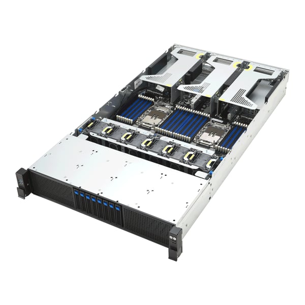 ASUS RS720-E12-RS8G Stativ (2U) Sort, Sølv