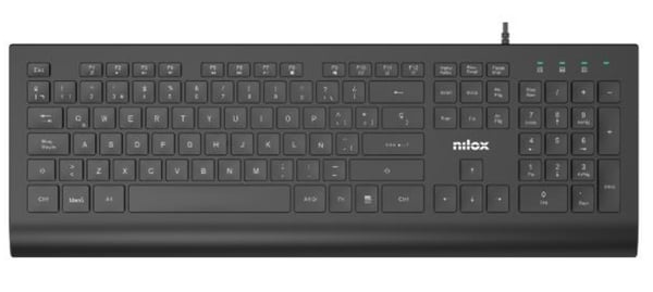 Nilox NXKBE000014 näppäimistö Office USB Espanja Musta