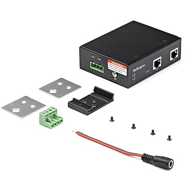 StarTech.com Industriell Gigabit PoE-injektor - Hög hastighet/hög effekt 90 W - 802.3bt PoE++ 48 V-56 VDC DIN-skena UPoE/Ultra Power Over Ethernet-injektoradapter -40 &degC till 75 &degC Robust