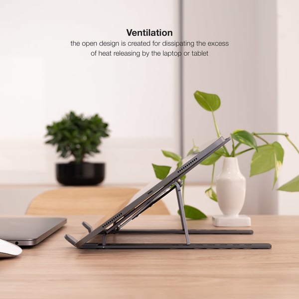 TooQ TQLRS0033-AL-G laptop stativ Stander til laptop og tablet Grå 38,1 cm (15")