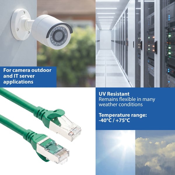 ACT FC2702 nätverkskablar Grön 2 m Cat6a S/FTP (S-STP) Rund