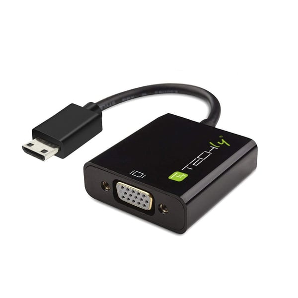 Techly IDATA HDMI-VGA4 videokaapeli-adapteri VGA (D-Sub) HDMI Type C (Mini) Musta