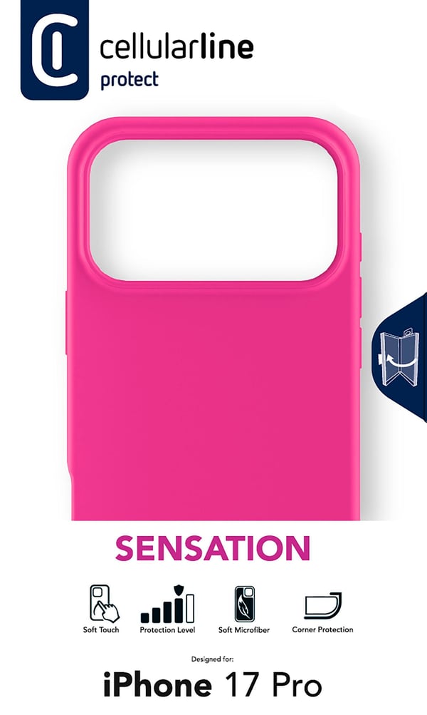 Cellularline SENSATIONIPH17PROP mobiltelefon etui 16 cm (6.3") Cover Lyserød