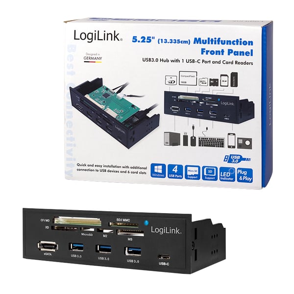LogiLink UA0341 kortläsare SATA Intern Svart