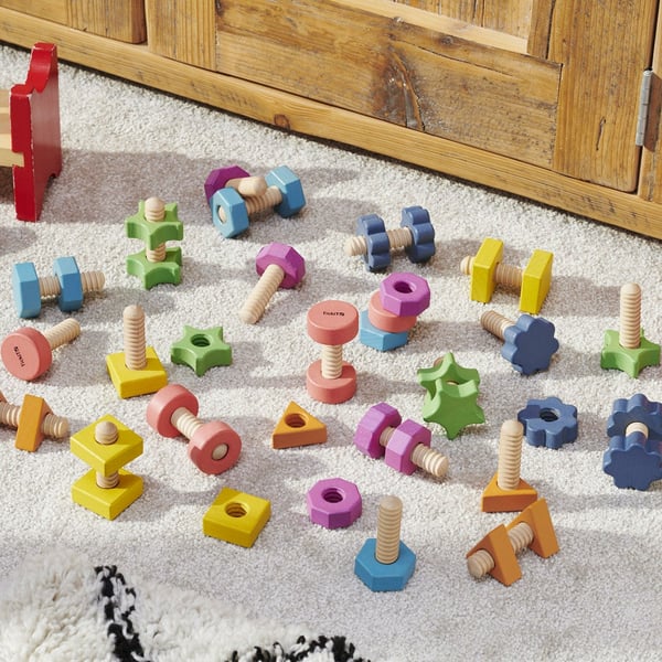 Tickit Rainbow Wooden Nuts & Bolts