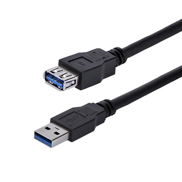 StarTech.com USB3SEXT1MBK USB-kabel USB 3.2 Gen 1 (3.1 Gen 1) 1 m USB A 5 Gbit/sek. Sort