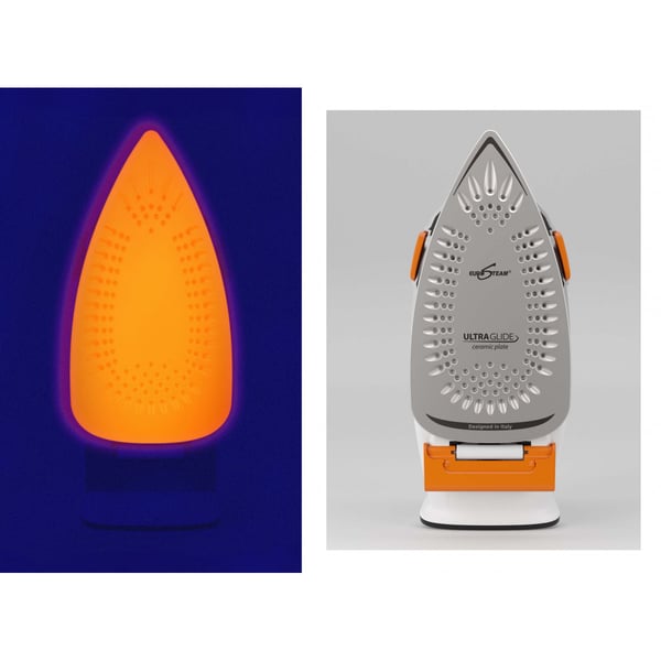 Ariete 6190/00 Kuiva- & höyrysilitysrauta Ceramic Ultra Glide -pohjalevy 2400 W Harmaa, Musta