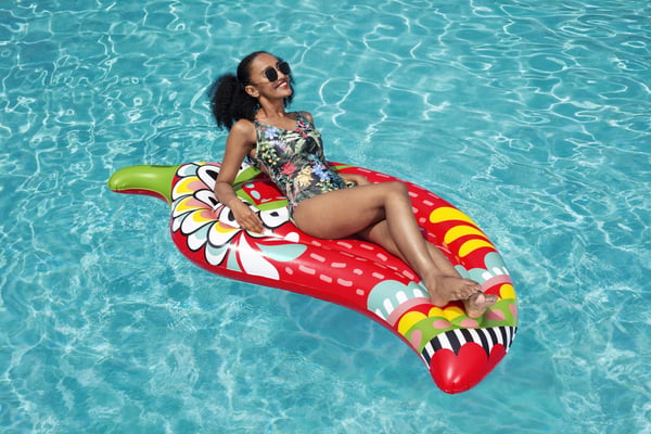 Bestway 43490 pool- och badmadrass Röd Mönstrad Badfåtölj