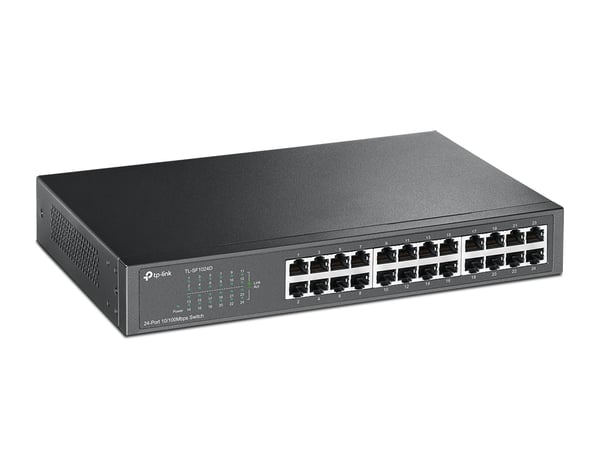 TP-Link TL-SF1024D nätverksswitchar Ohanterad Fast Ethernet (10/100) Grå