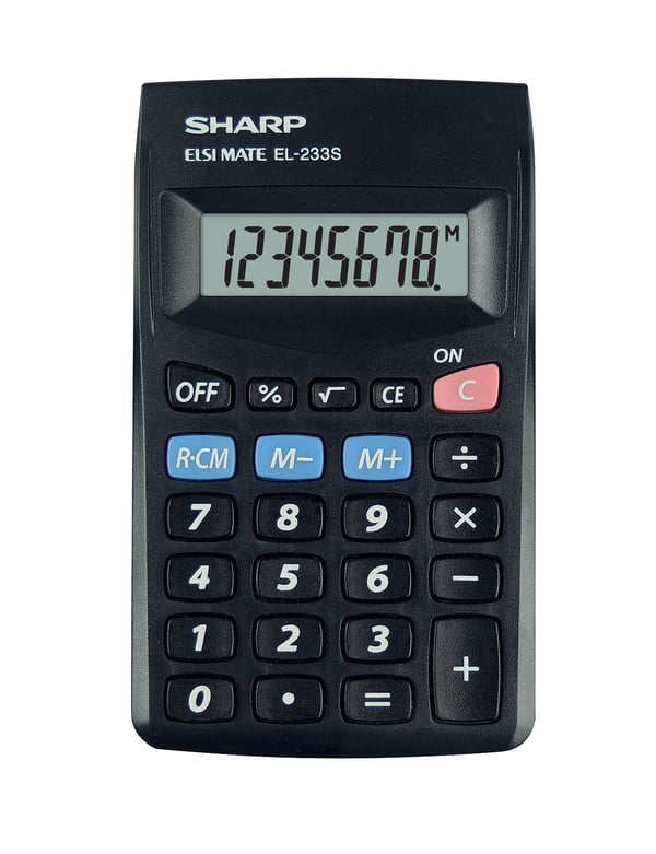 Sharp EL-233S regnemaskine Lomme Basis Sort