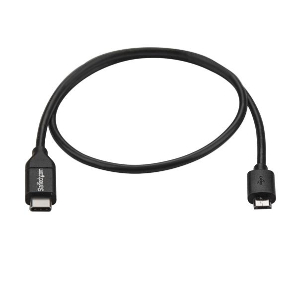 StarTech.com USB2CUB50CM USB-kabel USB 2.0 0,5 m USB C Micro-USB B 0,48 Gbit/sek. Sort