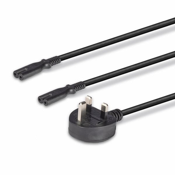 Lindy 30372 strömkablar Svart 2,5 m Strömkontakt typ G 2 x C7 coupler