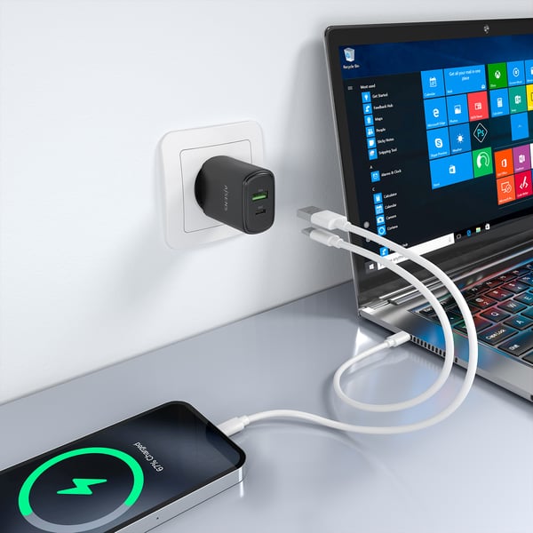 AISENS A110-0978 oplader til mobil enhed Digitalt kamera, Mobiltelefon, Laptop, Smartphone, Tablet, Universel Sort Vekselstrøm Hurtig opladning Indendørs