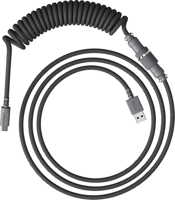 HyperX USB-C – spiralformad kabel – grå