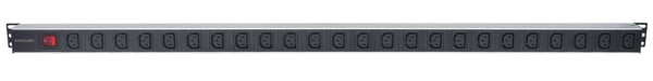 Intellinet 163651 strømforsyningsenhed (PDU) 8 AC stikkontakt(er) 1U Sort, Sølv
