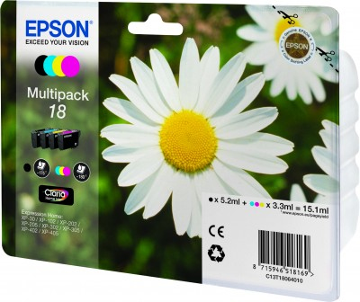 Epson Daisy Flerpack 4 färger 18 Claria Home-bläck