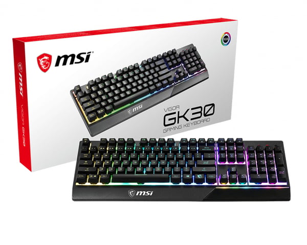 MSI Vigor GK30 Tastatur USB QWERTZ Tysk Sort (S11-04DE226-CLA)
