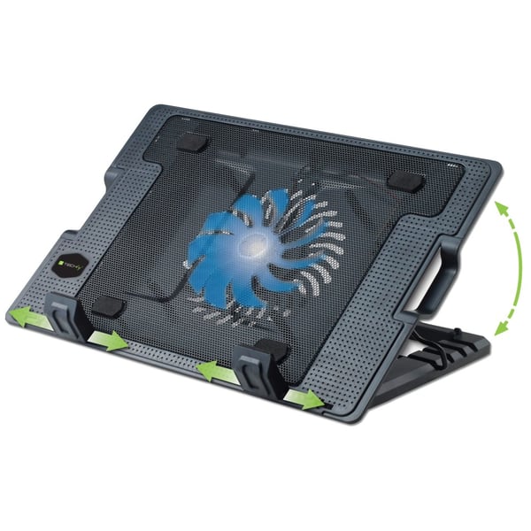 Techly ICOOL-CP12TY køling til laptop 43,9 cm (17.3") 1400 rpm Sort