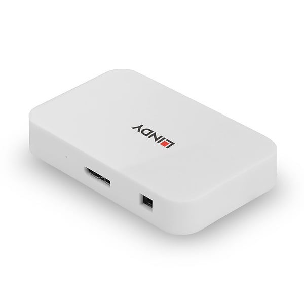 Lindy 43143 gränssnittshubbar USB 3.2 Gen 1 (3.1 Gen 1) Type-A 5000 Mbit/s Vit