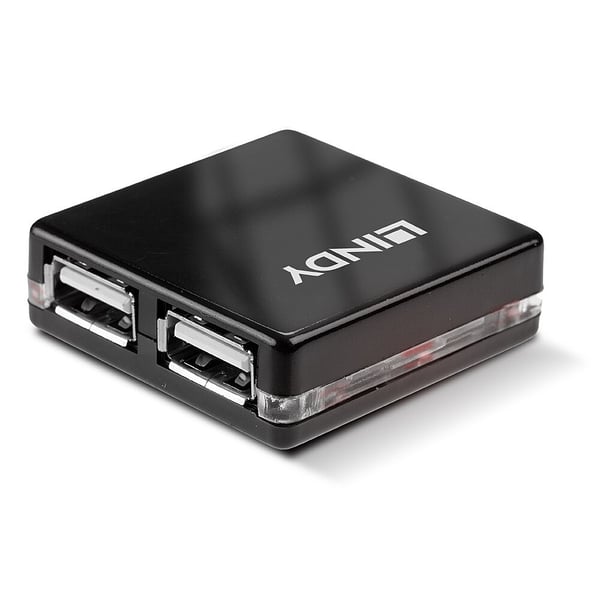 Lindy 42742 gränssnittshubbar 480 Mbit/s Svart