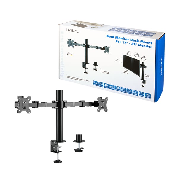 LogiLink BP0106 monitorin kiinnike ja jalusta 81,3 cm (32") Vastaanotto Musta
