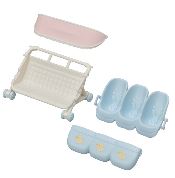 Sylvanian Families Trillinge-klapvogn