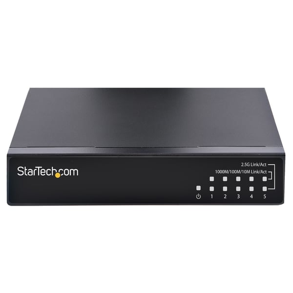 StarTech.com DS52000 netværksswitch Ikke administreret 2.5G Ethernet (100/1000/2500) Sort