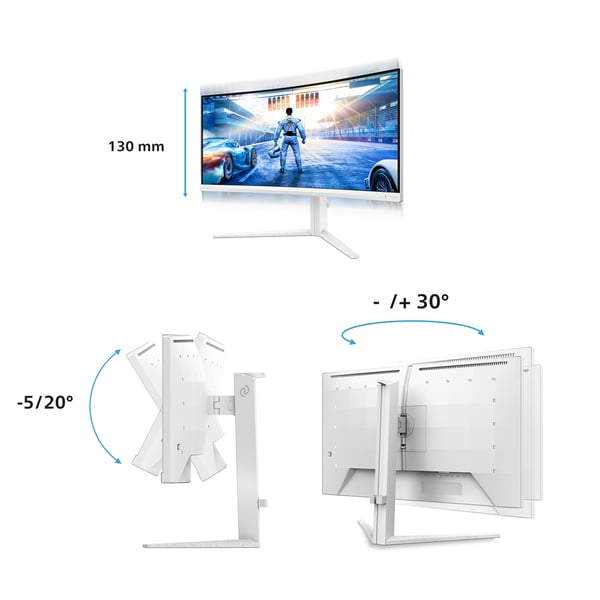 Philips 34M2C5601QA/00 computerskærm 86,4 cm (34") 3440 x 1440 pixel Hvid