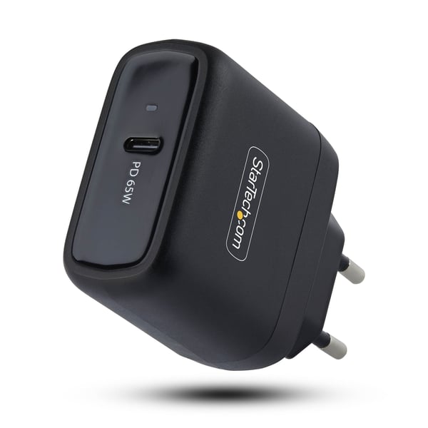 StarTech.com 1065EB-WALL-CHARGER mobiililaitteen laturi Universaali Musta AC Pikalataus Sisätila