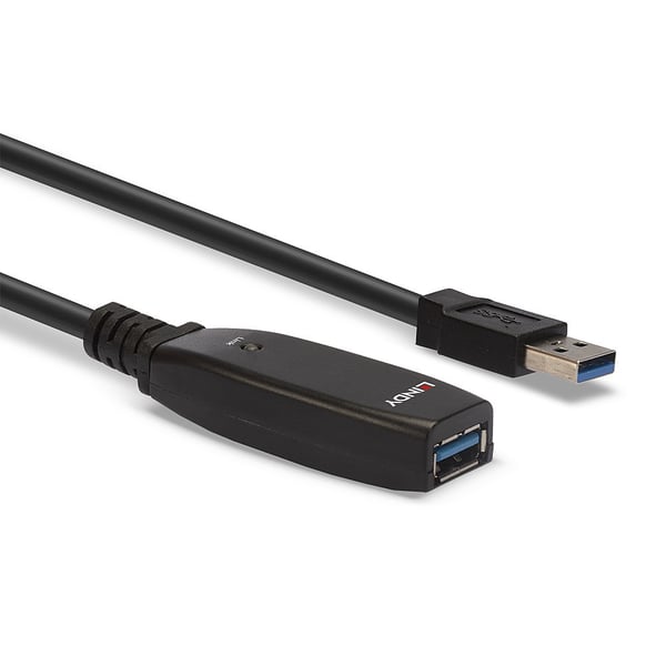 Lindy 43322 USB-kablar USB 3.2 Gen 1 (3.1 Gen 1) 15 m USB A 5 Gbit/s Svart